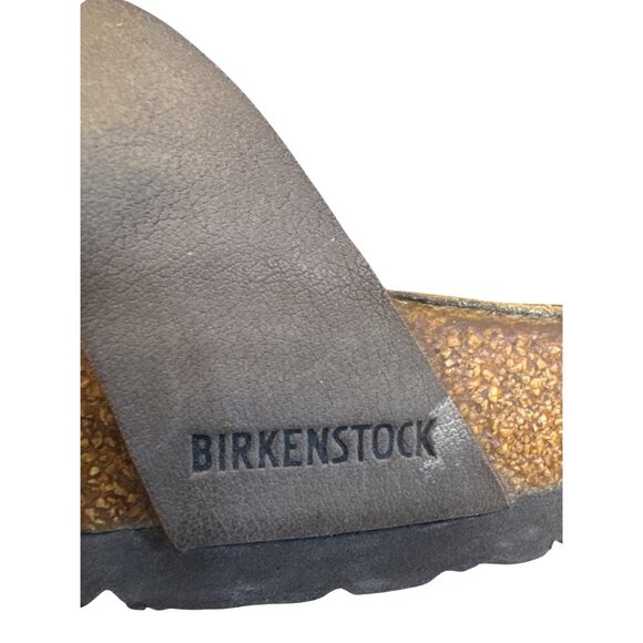 Birkenstock Womens Brown Leather Slip Sandals Size 6 SKU 8196 - Picture 10 of 10